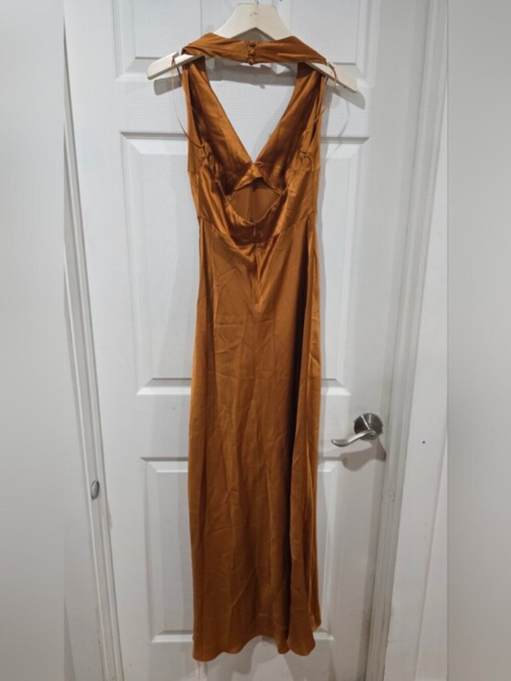 NWT Reformation Daniela Copper Silk Dress - Picture 4 of 9
